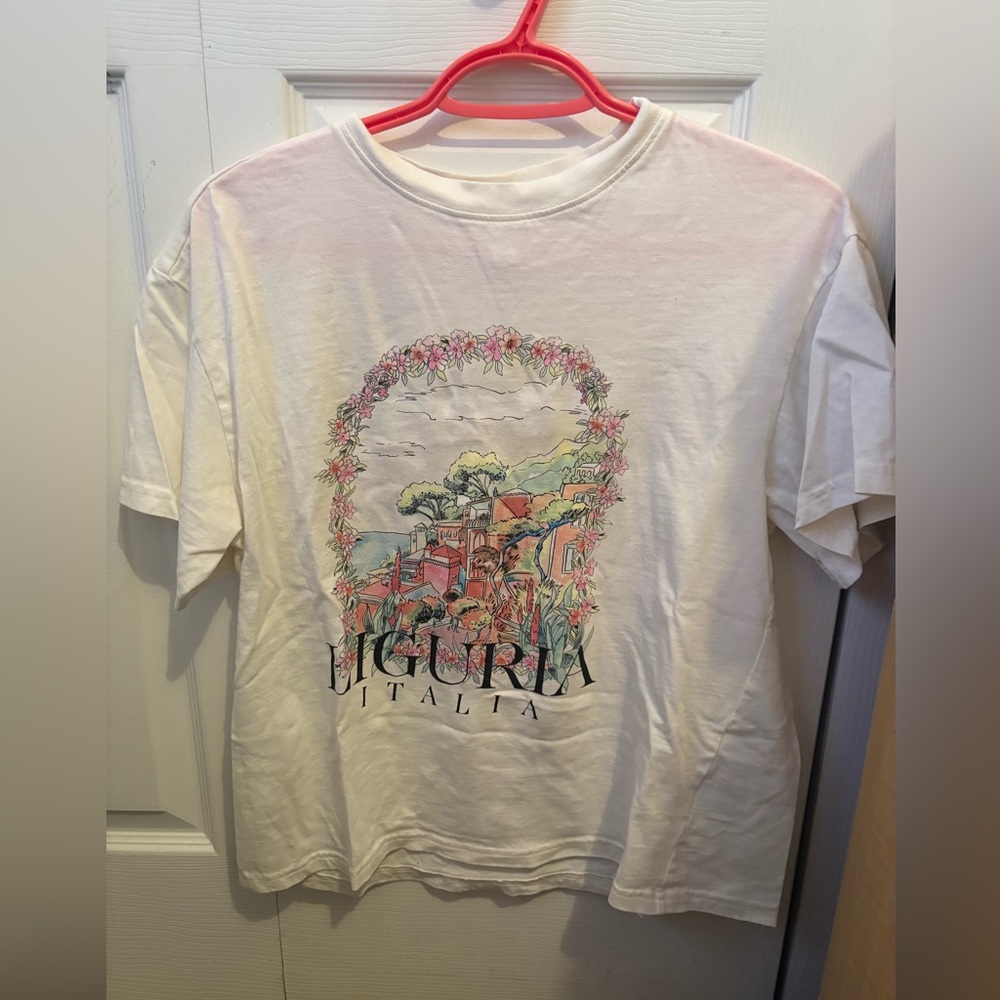 H&M White Graphic Tee